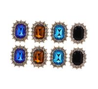 iplusmile 8 pezzi Charms Scarpe Vintage con Bling Fibbia Decorativa per Lacci da Donna Accessori Retro per Scarpe con Fermagli Quadrati Colorati