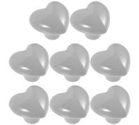 iplusmile 8 pezzi Pomelli per Ceramica per Armadi e Design Forma Cuore per Camerette e Moderni Colore Grigio Resistente