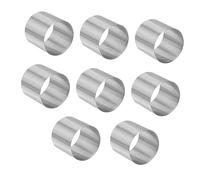 iplusmile 8 pezzi Stampo per Torte Mini Rotondo Acciaio Inossidabile per Dolci e Mousse Facile da Alimenti per Decorazioni