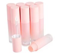 iplusmile 8 pezzi Tubi Lucidalabbra Vuoti con Bacchetta Applicatore Contenitori Ricaricabili Gradiente Rosa Portatili per Balsamo Labbra Te e Cosmetici Solidi
