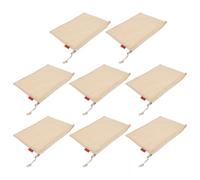 iplusmile 8 Sacchetti in Cotone Coulisse per Alimenti 28x16,5 Cm, Sacchetti per Conservazione Farina e Cibo Riutilizzabili, Borsa Portaoggetti Ecologica per Uso Quotidiano e Cucina