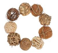 iplusmile 9 Pezzi Palline Decorative Rustiche in Vimini e Rattan per Centrotavola Vasi e Ciotole Sfere Naturali Assortite per Arredamento Casa Tavolo