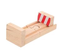 iplusmile Accessori Binari in Legno Per Trenini, Giocattolo Da Pista Per Ragazzo Ragazza, Set 2 Pezzi Per Costruzione Scena Ferroviaria Educativa