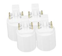 iplusmile Adattatore Convertitore Per Lampadina Da G24q A E27 4 Pezzi Presa Per Lampadina Esterna Facile Da Installare Alimentazione Della Luce