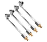 iplusmile Adattatore per Pompa ad Aria a Doppia Testa Filettato in Metallo Set da 4 Pezzi per Valvole Pneumatici Bici Veicoli a Motore e Auto Connettore Rapido per Gonfiaggio Pneumatici