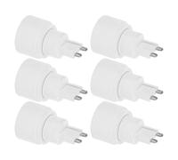 iplusmile Adattatore Per Portalampada G9 A E14, 6 Pezzi, Convertitore Adattatore Per Base Per Conversione Illuminazione Flessibile