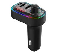 iplusmile Adattatore Wireless per Auto e Protezione da Cortocircuito Doppia Porta USB 3.1a in ABS Lettore Musicale a Radio Frequenza Navigazione Vocale per Guida Sicura