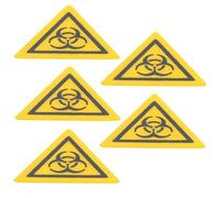 iplusmile Adesivi di Avvertimento per Biosicurezza da Laboratorio 5 Pezzi, Etichette Adesive Pratiche in PC per Segnalazione di Pericolo Biologico e Avviso di Cautela