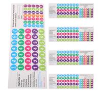 iplusmile Adesivi per Note Flauto di Pan 16/18 Canne Decalcomanie Didattiche per Flauto Set 5 Pezzi Colorati per Principianti Etichette per Esercizi Musicali e Pratica Strumento