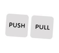 iplusmile Adesivo Push-Pull Autoadesivo per Porta 10X10 CM in Acrilico Bianco Testo in Inglese e Cinese per Segnaletica Ingresso Uscita in Negozi Uffici e Bagni