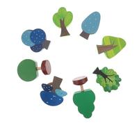 iplusmile Alberi in Legno Base Stabile 8 Pezzi per Binario del Treno 6 Alberi Decorati e Design Verticale per Scenes Personalizzate e Feste di Compleanno