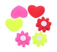 iplusmile Ammortizzatore 6 Pezzi a Forma di Fiore e Cuore in Silicone | Riduce gli Impatti Sulle Corde, Design Divertente e Giocoso, per Partite Professionali e Junior