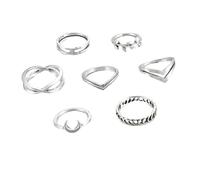 iplusmile Anelli per Nocche in Lega Vintage Semplici e Resistenti Anelli Sottili da Donna per Tutte le Dita Gioielli Moda per Regali di Compleanno e Occasioni Speciali