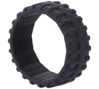 iplusmile Anello in Silicone Nero, Anello da Dito Rotondo Motivo Battistrada, Resistente al Calore, Antiscivolo, Non Conduce Elettricità, Misura 11, per Vigili del Fuoco e Infermieristica