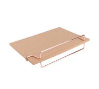 iplusmile Bacheca in Sughero da Scrivania con Base in Rosa Dorato Lavagnetta Memo Board per Casa e Ufficio Portamessaggi Portatile Facile da Usare per Appunti e Disegni