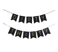 iplusmile Banner Compleanno Dirty Thirty con Design Letterato Decorazione per Feste Facile da Appendere Diverse Location per Celebrare Compleanno