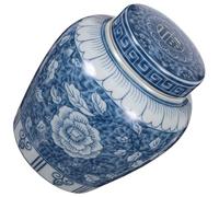 iplusmile Barattolo Ermetico in Ceramica Decorativa Blu e Bianco con Coperchio Contenitore Versatile per Tè Caffè e Spezie Vaso Stile Cinese per Cucina Farmhouse Elegante