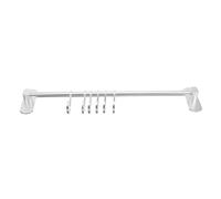 iplusmile Barra Utensili Cucina in Alluminio Spaziale Ganci Multifunzionali Foratura Appendi Strofinacci e Accessori Supporto Resistente per Pentole e Mestoli