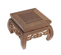 iplusmile Base Espositiva in Legno Solido per Vaso di Fiori Quadrata, Supporto Portavaso Versatile per Decorazioni Casa, Resistente, Sostenibile e Adatta a Vari Stili D’arredo