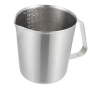 iplusmile Bicchiere Dosatore in Acciaio Scala Graduata Tazza Multifunzione per Latte e Cucina Resistente e Facile da Impugnare per Preparazioni di Caffè ed Espresso