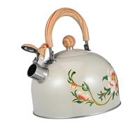 iplusmile Bollitore da Tè Leggero con Motivo Floreale Manico Antiscottatura e Fischietto di Sicurezza per Cucina Resistente e Pratico per Uso Quotidiano