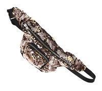 iplusmile Borsa Cintura Donna Elegante Con Paillettes Color Oro Multifunzione e Capiente Tracolla Regolabile Per Lavoro e Viaggio Adatta Cellulari e Cosmetici