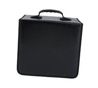 iplusmile Borsa Dvd da Dischi Organizer Media Portatile con Maniglia Custodia Nera per Viaggi e Casa Capacità e Design per Accesso Facile