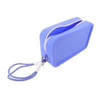 iplusmile Borsa in Silicone per Cosmetici Blu, Portatile | Pennelli e Palette, Superficie Liscia dal Look Minimalista, Uso Domestico e Davanti allo Specchio