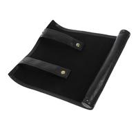 iplusmile Borsa Porta Dadi da Viaggio in Pelle Pu Nera, Pieghevole e Portatile Chiusura a Zip, Organizer Semplice e Delicato per Conservare Dadi da Gioco in Forma Compatta