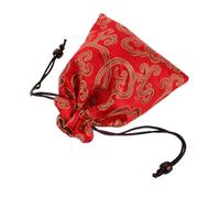 iplusmile Borsa Portagioie in Seta Ricamata Cinese Coulisse Sacchetto Per Gioielli Portamonete Versatile Per Viaggi e Domestico 13x16 Cm Design Elegante e Pratico