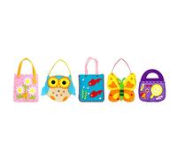 iplusmile Borsa Portaoggetti per Non Tessuto Kit DIY 5 Borsa a Mano per attività e Giocattoli