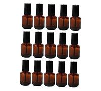 iplusmile Bottiglie Di Vetro Con Pennello Per Unghie 15 Pezzi 15 Ml Flaconcini Trasparenti Ricaricabili Per Nail Art e Viaggi