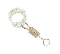iplusmile Bracciale da Donna Vintage in Perle Artificiali e Strass Catena Elastica in Rame Bianco, Elegante Accessorio per Matrimoni e Piani di Relazioni Pubbliche