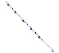 iplusmile Bracciale Donna Pendente a Cuore in Cristallo Blu Braccialetto Regolabile Charm Romantico per Regalo San Gioielli Carini per Adolescenti e Coppie