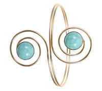 iplusmile Bracciale Rigido da Donna in Metallo Dorato, Fascia da Braccio Regolabile con Design, Accessorio Elegante per Cerimonie e Uso Quotidiano