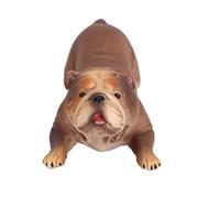 iplusmile bulldog ornamento per cani ornamento del bulldog dell'ufficio ornamento cucciolo di cane cognitivo per arredamento per cani di simulazione plastica Caffè