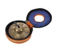 iplusmile Campana Da Meditazione Nepalesi in Rame, Set Di Piatti Per Yoga e Mindfulness, Strumento a Percussione Piccolo Cinturino, Per Pratica Meditativa e Rilassamento