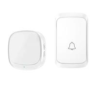 iplusmile Campanello Elettronico Wireless Intelligente Usb, Campanello senza Fili da Interno, Abs Bianco, Trasmettitore a Parete, Ricevitore senza Fili, Segnale a Lunga Distanza