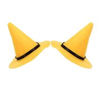 iplusmile Cappello da Strega di Halloween in Feltro Spesso 2 Pezzi Cappello da Mago a Cono Unisex per Adulti e Costume da Strega per Feste e Cosplay Rinascimentale