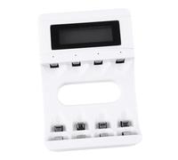 iplusmile Caricatore USB per Batterie Ricaricabili Slot con Display LCD Intelligente Caricatore per Pile Nimh e Nicd Carica Trickle Carica Compatibile con Batterie Diversi