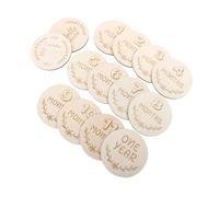 iplusmile Carte Commemorative in Legno per Gravidanza e Ragazzo Ragazza, Set da 12 Schede Mensili per Foto Ricordo Unisex, Accessori Fotografici per Album Nascita e Festa Shower