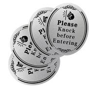 iplusmile Cartelli Adesivi Si Prega di Bussare Prima di Entrare Resistenti All’Acqua Set da 4 Pezzi per Porte Bagno e Ufficio Promuovono Privacy e Rispetto dello Spazio Personale