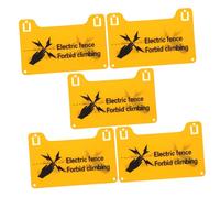 iplusmile Cartelli di Avviso per Recinzione Elettrica 5 Pezzi 20X128 CM in Plastica Resistente alle Intemperie Segnaletica di Sicurezza per Uso Esterno e Protezione Aree ad Alta Tensione