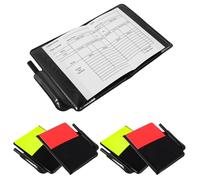iplusmile Cartellini Arbitro Calcio Rosso e Giallo e Design Portatile in PVC 5 Set con Alta visibilità Kit Essenziale per Eventi Calcio all Aperto per Ufficiali di Gara