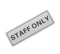 iplusmile Cartello Staff Only in Alluminio Segnaletica da Parete per Ufficio e Negozi Design Lettere Chiare per Visibilità e Accesso Riservato al Personale