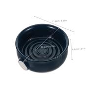 iplusmile Ceramic Shaving Soap Bowl With Spiral Texture Multi Functional Lather Mug For Mens Grooming Compact And Durable For Home And Travel Use