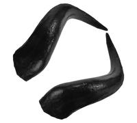 iplusmile Cerchietto Corna di Bue in Plastico Nero per Halloween Accessorio Fai da Te, Forma Grande a Corna, per Amanti del Crafting e Carnevali