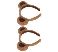 iplusmile Cerchietto Orecchie D’Orso Peloso 2 Pezzi Fascia Chioma Morbida per Spa e Trucco Accessorio Cosplay Kawaii per Feste Lavaggio Viso e Costumi da Donna e Bambine