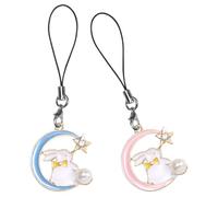 iplusmile Charm Telefono Coniglio in Lega 2 Pezzi, Laccetto per Cellulare Semplice da Rimuovere, Decorazione Originale e Delicata per Borsa e Custodia Telefono