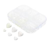 iplusmile Ciondoli per Nail Art in Resina Trasparente a Forma di Cuore Set Fai da Te Cuori Misti Piccoli e Grandi Scatola Portatile per Decorazioni Unghie Manicure